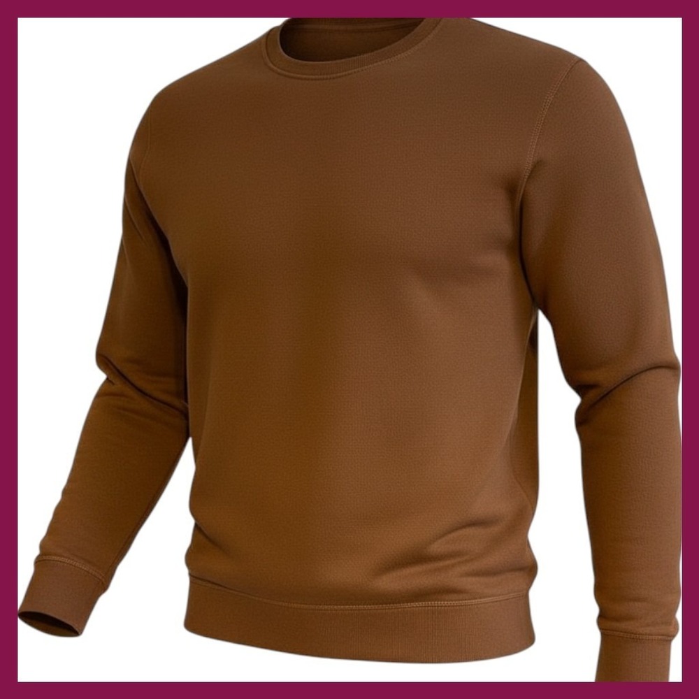Amazon Essentials Men's Crewneck Long Sleeve Sweatshirt Brown XXL